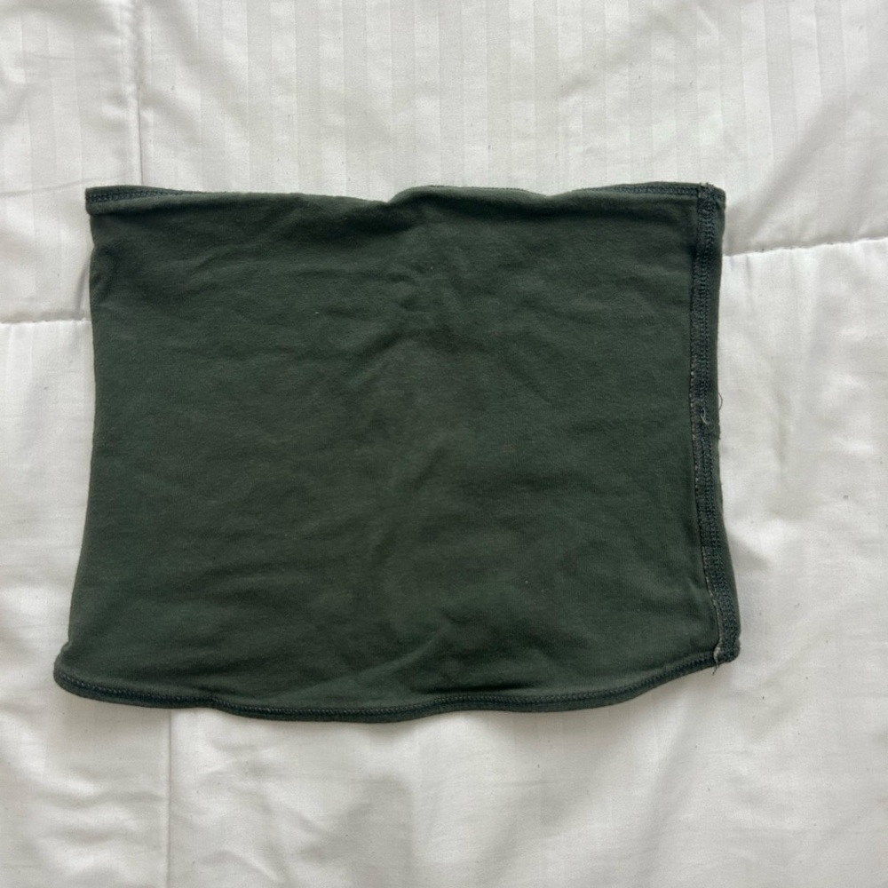 HOLLISTER reversible camo green tube top XS